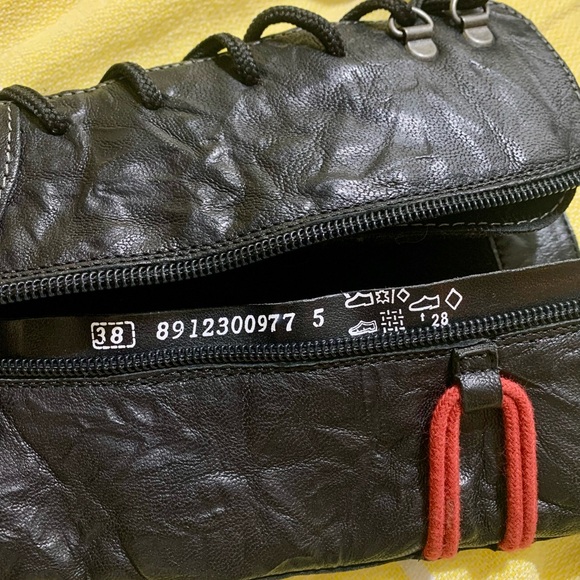 Remonte Black Leather Lace-up Victorian boots 38 Bottes granny cuir noir lacées - Picture 4 of 7